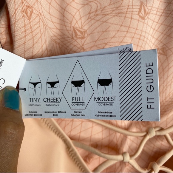 Volcom- NWOT Pale Peach Simply Solid One Piece Swimsuit - Picture 9 of 9